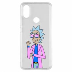 Чехол для Xiaomi Mi A2 Рик и Морти розовый плащ - PrintSalon