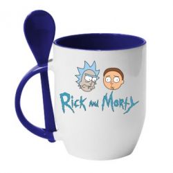 Чашка с ложкой Рик и Морти - PrintSalon