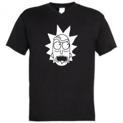 Мужская футболка  с V-образным вырезом Рик - PrintSalon