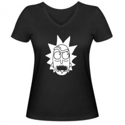 Женская футболка с V-образным вырезом Рик - PrintSalon