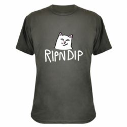 Камуфляжная футболка Ripndip and cat - PrintSalon
