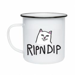 Кружка эмалированная Ripndip and cat - PrintSalon