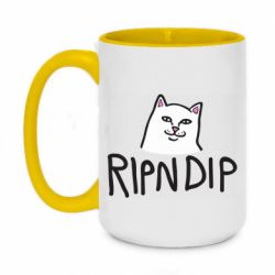 Чашка двухцветная 420ml Ripndip and cat - PrintSalon