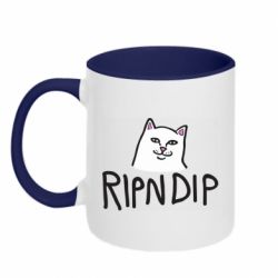 Чашка двухцветная 320ml Ripndip and cat - PrintSalon