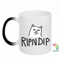Чашка-хамелеон Ripndip and cat - PrintSalon