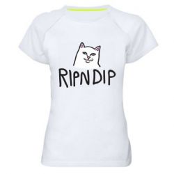 Женская футболка для спорта Ripndip and cat - PrintSalon