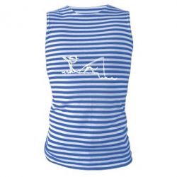 Майка-тільняшка Рисунок Рыбалка - PrintSalon