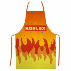 Фартук с 3D принтом Roblox and fire background - PrintSalon