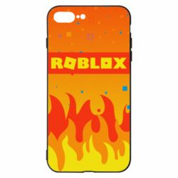 Чехол для iPhone 7 Plus Roblox and fire background - PrintSalon