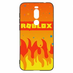 Чехол для Meizu X8 Roblox and fire background - PrintSalon