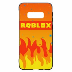 Чехол для Samsung S10e Roblox and fire background - PrintSalon