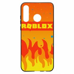 Чехол для Huawei P30 Lite Roblox and fire background - PrintSalon