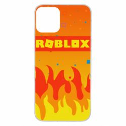 Чехол для iPhone 11 Roblox and fire background - PrintSalon