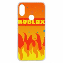 Чехол для Xiaomi Redmi Note 7 Roblox and fire background - PrintSalon