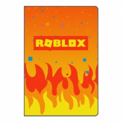Блокнот с принто Roblox and fire background - PrintSalon