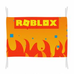 Флаг Roblox and fire background - PrintSalon