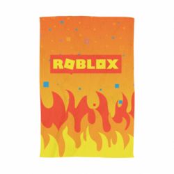 Полотенце с принтом Roblox and fire background - PrintSalon