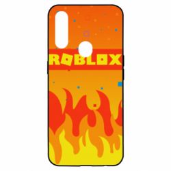 Чехол для Oppo A31 Roblox and fire background - PrintSalon