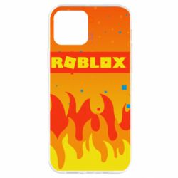 Чехол для iPhone 12 Pro Roblox and fire background - PrintSalon