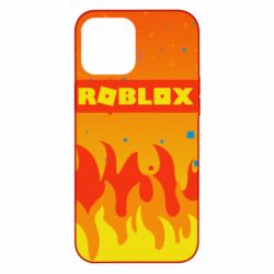 Чехол для iPhone 12 Pro Max Roblox and fire background - PrintSalon