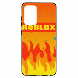 Чехол для Samsung A52 5G Roblox and fire background - PrintSalon