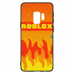Чехол для Samsung S9 Roblox and fire background - PrintSalon