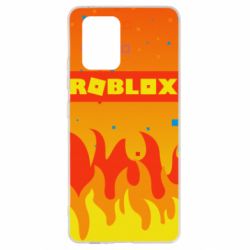 Чехол для Samsung S10 Lite Roblox and fire background - PrintSalon