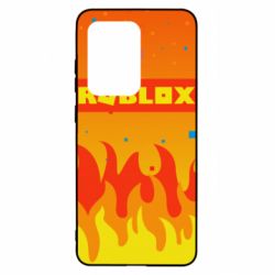 Чехол для Samsung S20 Ultra Roblox and fire background - PrintSalon