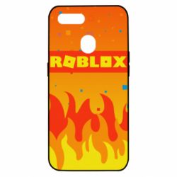 Чехол для Oppo A5s/A12 Roblox and fire background - PrintSalon