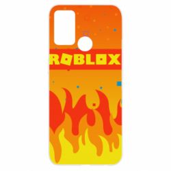 Чехол для Oppo A52/A72/A92 Roblox and fire background - PrintSalon
