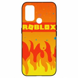 Чехол для Oppo A53/A32/A33 Roblox and fire background