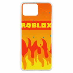 Чехол для Oppo A73 Roblox and fire background - PrintSalon