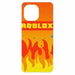 Чехол для Xiaomi Mi11 Roblox and fire background - PrintSalon