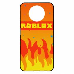 Чехол для Xiaomi Redmi Note 9 5G/Redmi Note 9T Roblox and fire background - PrintSalon