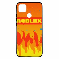 Чехол для Xiaomi Redmi 9c Roblox and fire background - PrintSalon