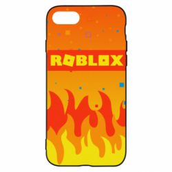 Чехол для iPhone SE 2022 Roblox and fire background - PrintSalon