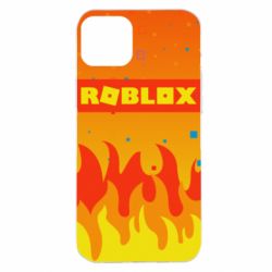 Чехол для iPhone 14 Plus Roblox and fire background - PrintSalon