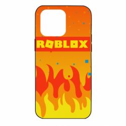 Чехол для iPhone 14 Pro Max Roblox and fire background - PrintSalon