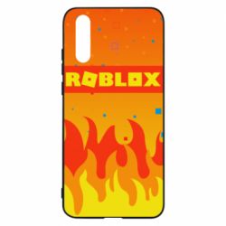 Чехол для Huawei P20 Roblox and fire background - PrintSalon
