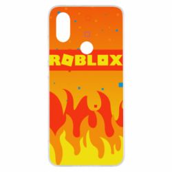Чехол для Xiaomi Mi A2 Roblox and fire background - PrintSalon