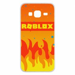 Чехол для Samsung J3 2016 Roblox and fire background - PrintSalon
