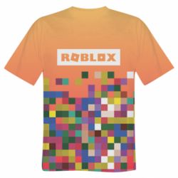 Мужская футболка 3D Roblox and squares - PrintSalon