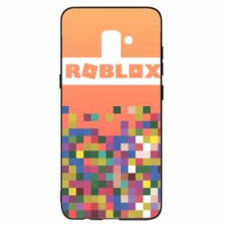 Чехол для Samsung A8+ 2018 Roblox and squares - PrintSalon