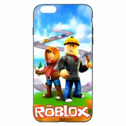 Чехол для iPhone 6 Plus/6S Plus Roblox backraund game mapa - PrintSalon