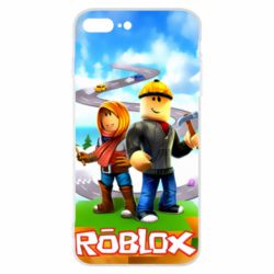 Чехол для iPhone 7 Plus Roblox backraund game mapa - PrintSalon