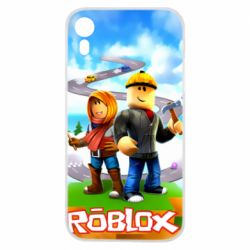 Чехол для iPhone XR Roblox backraund game mapa - PrintSalon