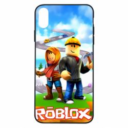 Чехол для iPhone Xs Max Roblox backraund game mapa - PrintSalon
