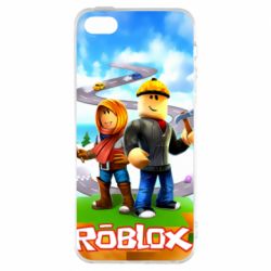 Чехол для iPhone5/5S/SE Roblox backraund game mapa - PrintSalon