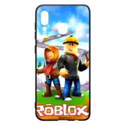 Чехол для Samsung A30 Roblox backraund game mapa - PrintSalon