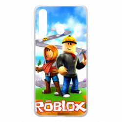 Чехол для Samsung A60 Roblox backraund game mapa - PrintSalon